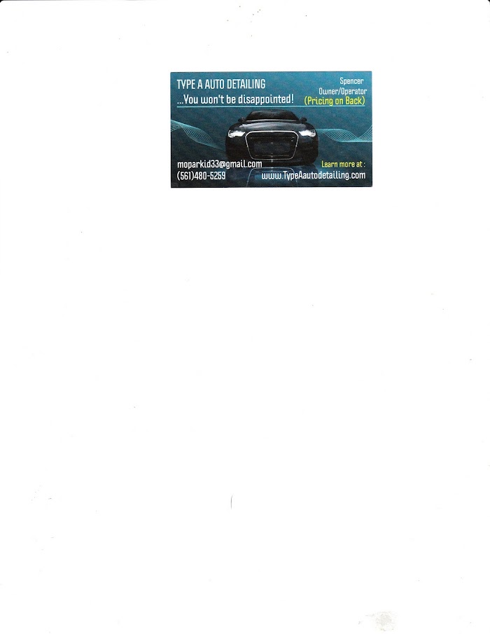 Type "A" Auto Detailing & Hand Car Wash in Palm Beach Gardens